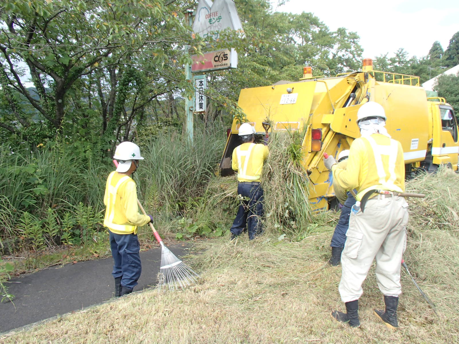 除草作業　作業